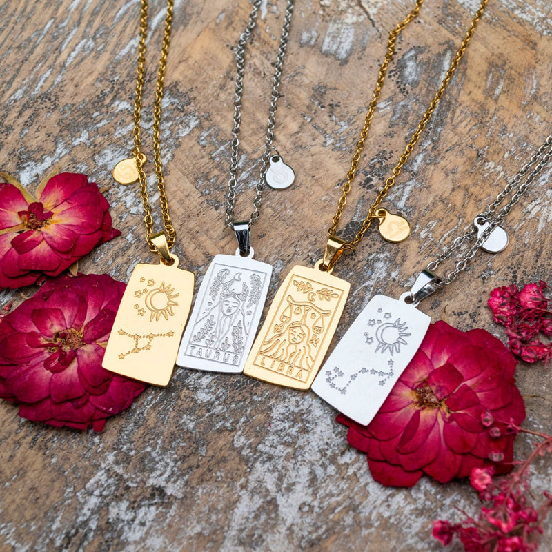 Zodiac Tarot Card & Astrology Necklace